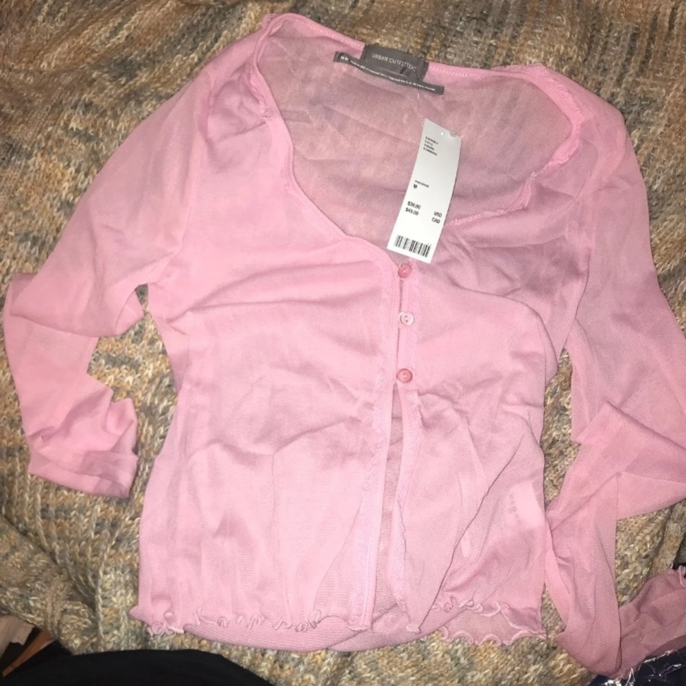 Mesh Button Up Cardigan from Urban Outfitters